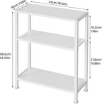 3-Tier Side Table Set of 2, Small End Table, Sofa Side Table for Narrow Spaces, Slim End Table, Nightstand Table, for Living Room Bedroom Office, White