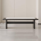 Modern Wooden Long Shoe-Changing Bench for Bedroom Dressing Room Leather Bed end Upholstered Entryway(XS)