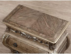 3 Drawers Nightstand in Vintage Oak Finish ﻿,for Small Spaces