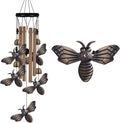 Garden Bee Wind Chimes Outdoor Indoor Decor - with 4 Tubes 4 Bells 5 Bees Wind Chime, Mobile Romantic Bee Wind Catcher, Bees Windchimes for Home, Mom Gifts, Balcony, Tree, Festival, Garden Decoration