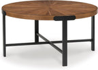 GTU Furniture Casual Acacia Wood Square 3-Piece Coffee Table Set, Cocktail Table with 2 Matching End Tables, Brown Finish for Living Room