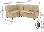 FDP Kid Comfort Collective Modular L-Shaped Seating, 3-Piece Set - Sand