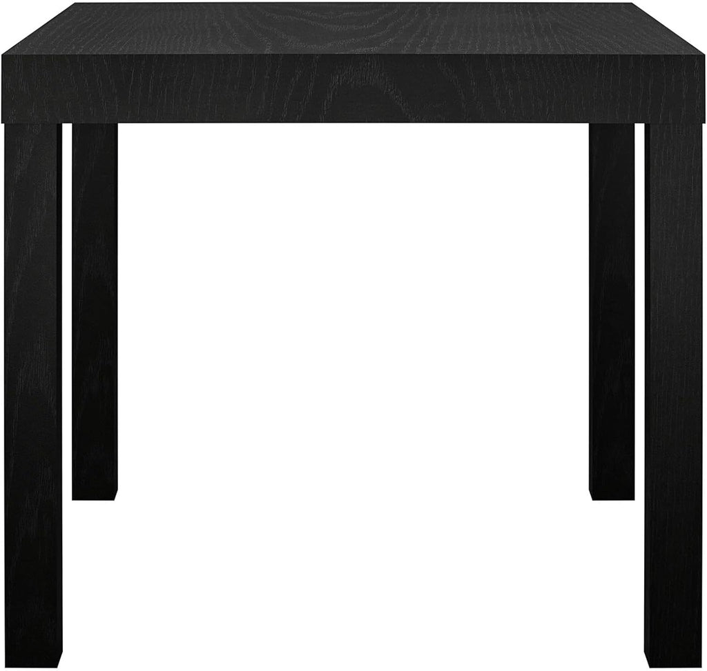 Oak Finish End Table – Sturdy, Water-Resistant, Minimalist, Easy Assembly for Small Spaces, 20” W x 20” D x 17.5” H (Black Oak)