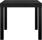 Oak Finish End Table – Sturdy, Water-Resistant, Minimalist, Easy Assembly for Small Spaces, 20” W x 20” D x 17.5” H (Black Oak)