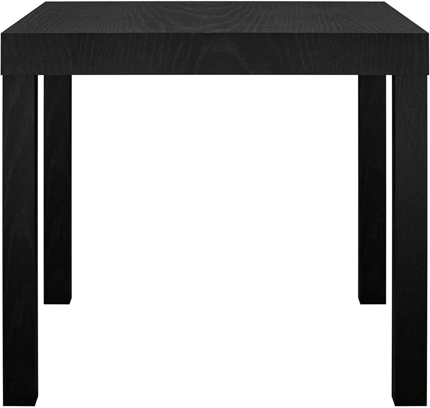 Oak Finish End Table – Sturdy, Water-Resistant, Minimalist, Easy Assembly for Small Spaces, 20” W x 20” D x 17.5” H (Black Oak)