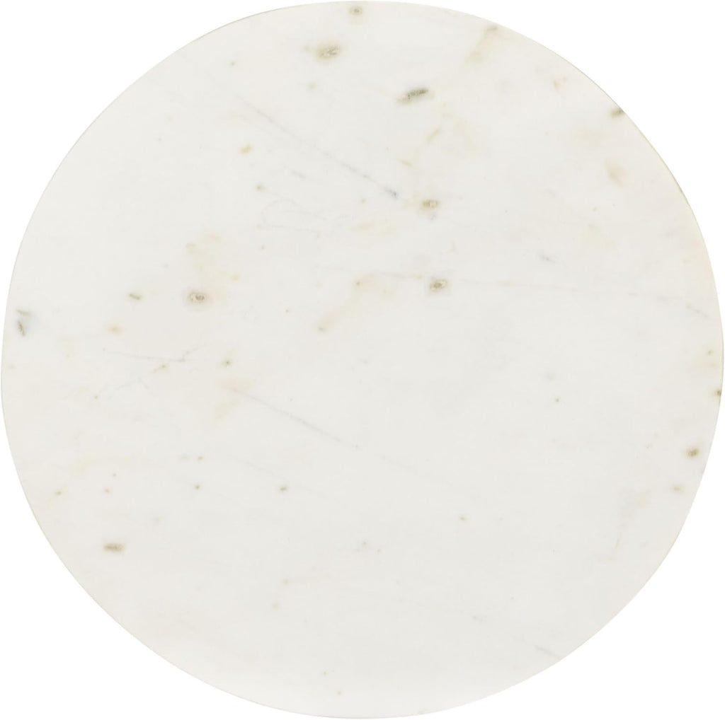 SAFAVIEH Home Collection - Avanni Accent Side Table, Ivory Round Top & Gold Metal Base (ACC5510A)
