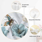Blue Tulips Living Room Curtains 84 Inch Length, Window Curtains Tab Top, Watercolor Flowers Butterfly Spring Farmhouse Blue Light Filtering Window Treatments Drapes 42"x84" 2 Panel