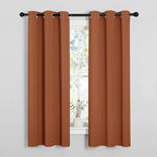 NICETOWN Halloween Blackout Curtain Panels for Girls Room, Nursery Essential Thermal Insulated Solid Grommet Top Blackout Drapes (Burnt Orange, 1 Pair, 34 x 63 Inch)