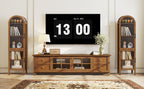 Lxsxlome 64'' Arched Display Cabinet with Acrylic Glass Doors, Walnut