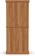 Homestyles Nantucket Natural Wood Pantry with Four Doors