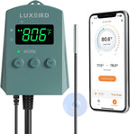 WiFi Digital Heat Mat Thermostat Controller, 32-113°F with Heating Cooling Mode, 365 Day Data Export, 1200W, High/Low Temp Alerts, Plug & Play for Reptile Seedling Brewing Breeding Greenhouse