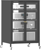White Metal Kitchen Pantry Cabinet, Adjustable Shelves Storage Cabinet with Silent Magnetic Door, Freestanding Storage Cabinet for Small Kitchen Living Room Pantry, 27.6x13.8x72 Inches