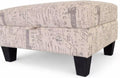 Linen Upholstered Storage Ottoman
