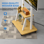 Rolling TV Stand for 32-80 Inch TVs, TV Cart with Power Outlet | TV Stand for Living Room, Outdoor TV Stand with Wheels, TV Stands for LCD OLED 4K Flat/Curved Panels Max VESA 600x400mm