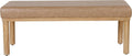 HomePop Oslo Bench - Sand Faux Leather
