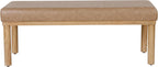 HomePop Oslo Bench - Sand Faux Leather