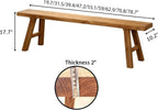 Narrow Bench For Entryway Skinny Hallway Shoe Benchs End Of Bed Slim Farmhouse Indoor Solid Wood Rustic Noodle Bench 19.6/39.3/62.9/70.8 In Length For Bedroom Living Room Kitchen(19.6x10.2x17.7in)