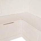 Linon Harris White Corner Breakfast Nook - Nook Only, Table is NOT included! 20.88D x 61.88W x 36.63H in