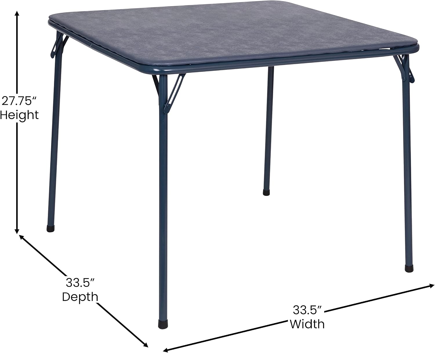 Flash Furniture Madison 5-Piece Folding Card Table and Chair Set, Navy | Portable, Indoor/Outdoor, Event Table and Chairs