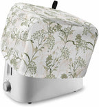 Toaster Cover 4 Slice Sage Green Leaves Toaster Oven Cover with Pockets Fruit Floral Plant Dustproof Bakeware Protector Small Kitchen Appliance Dust Covers and Fingerprint Protection for Women