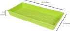 SUNPACK 10" x 20" Heavy Duty Mesh Plastic Seed Starting Tray, Lime Green, 2.3" (Pack of 30) - Ensures Water Drainage and Aeration, Perfect for Greenhouses or Indoor Gardening