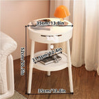 2 Tier Portable End Table, Decorative Side Table, PP Plastic Coffee Table, Modern Corner Table for Living Room, Bedroom, Balcony(Pink)