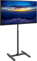 VIVO Black TV Floor Stand for 13 to 65 inch Screens, STAND-TV08 | Adjustable TV Stand for LCD LED OLED 4K Smart Flat and Curved Monitor Panels, Max VESA 400x400, Holds 44 lbs