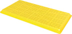 SUNPACK 10" x 20" Heavy Duty Mesh Plastic Seed Starting Tray, Yellow, 1" (Pack of 10) - Ensures Water Drainage and Aeration, Perfect for Greenhouses or Indoor Gardening