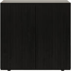 Rophefx Fluted Sideboard Cabinet, Buffet Cabinet with Storage, Credenza Storage Cabinets with Adjustable Shelf, Wood Entryway Cabinets with Pop-up Doors for Living Room, Entryway, Hallway, Black
