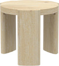 Alpine Furniture Sloane 20 in. W Round Wood End Table in Natural Driftwood