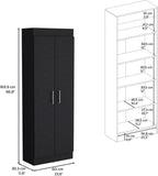 Pantry Cabinet Clinton, Kitchen, Black