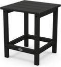 POLYWOOD Long Island 18" Side Table, Black