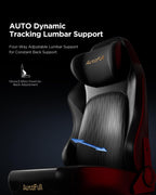 AutoFull M6 Gaming Chair, Ergonomic Office Chair with Ventilated Heating, AUTO Dynamic Tracking Lumbar Support, 6D Adjustable Armrests and Footrest