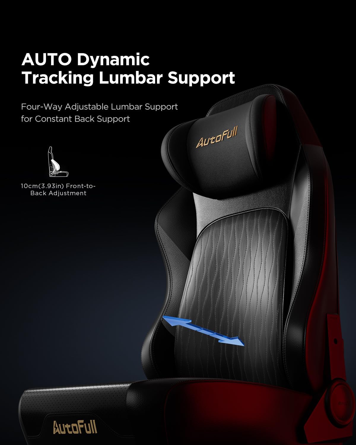 AutoFull M6 Gaming Chair, Ergonomic Office Chair with Ventilated Heating, AUTO Dynamic Tracking Lumbar Support, 6D Adjustable Armrests and Footrest