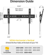 monTEK Ultra Slim Tilting TV Wall Mount for 43–95 inch TVs Holds 150 lbs | 1.2 in Low Profile, 0~-12° Tilt, 4X Safety Tested, Max VESA 800x400mm, Fits 16/18/24 in Wood Studs, Living Room, Home Theater