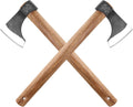 Throwing Axe Set, 2 Pack 18.9" Throwing Axes and Tomahawks with 1065 High Carbon Steel & Hickory Wooden Handle, Perfect for Axe Throwiing Game, Competition and Recreation, Gift for Men