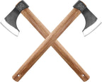 Throwing Axe Set, 2 Pack 18.9" Throwing Axes and Tomahawks with 1065 High Carbon Steel & Hickory Wooden Handle, Perfect for Axe Throwiing Game, Competition and Recreation, Gift for Men