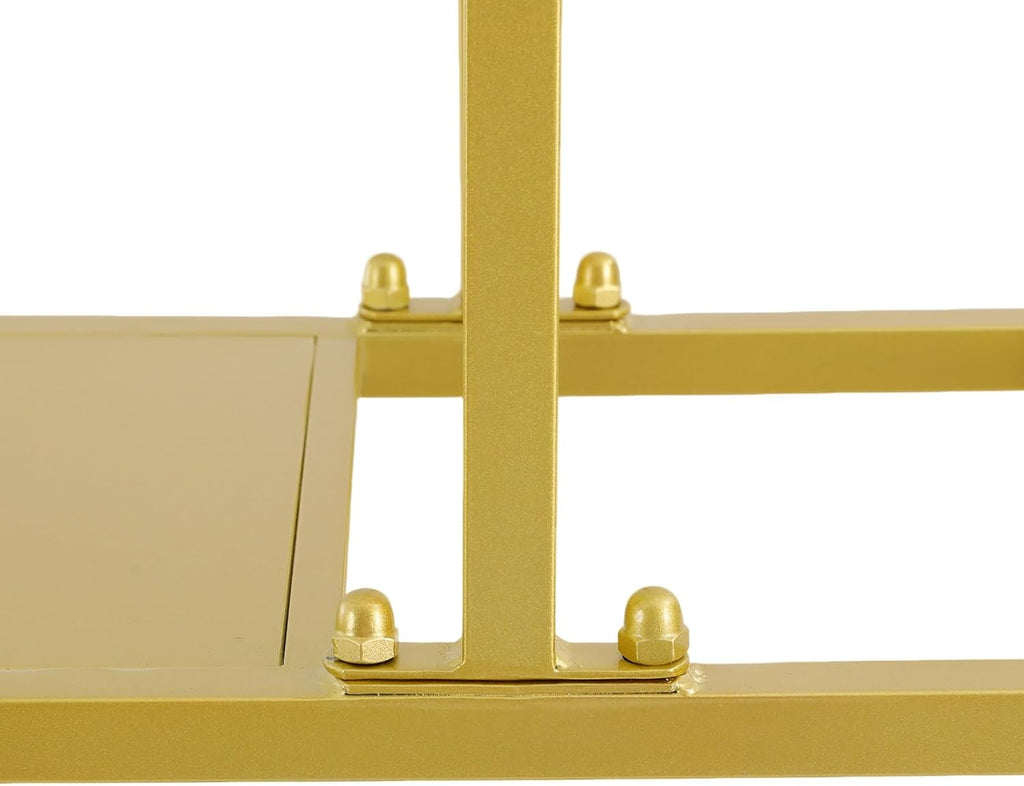 39" Ceiling Wine Rack Gold, Metal Hanging Bottle Rack with Guardrail | Honeycomb Structure Wine Shelf | 150Lbs Capacity | for Home, Hotel, Restaurant, Bar, Cafe, Cellar
