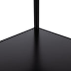 Kate and Laurel Melora Modern Glam Corner Shelf; 24 x 17 x 38; Black; Contemporary Floating Corner Shelving with Four Shelves for Living Room Decor and Storage