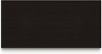 Signature Design by Ashley Neymorton Modern Counter Height Dining Table with Trestle Base, Thick Top Profile, Mango Veneer, Dark Brown Finish, Seats 4