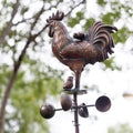 Metal Rooster with Chicks Garden Spinner,79" Large Metal Kinetic Wind Spinner for Outdoor Garden Yard Decor,Antique Copper Chicken Rooster Sculpture Statue Yard Art Wind Spinner for Patio Lawn