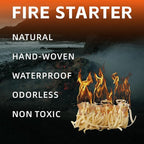 80pcs Natural Fire Starters - All Weather Waterproof Firelighters for Campfire, Grill, BBQ, Fire Pit, Fireplace, Wood Stove, Pizza Oven | Charcoal Starter, Odorless & Eco-Friendly
