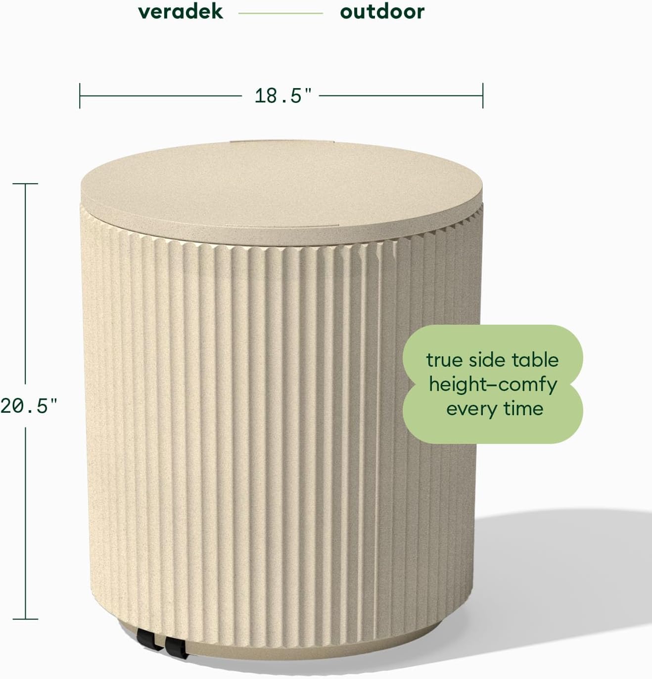 Veradek Cooler Side Table - Outdoor Cooler Table and Ice Chest | Features a Swivel-Top Lid That Keeps Drinks Cool for Up to 12 Hours, Perfect for Porch, Poolside, or Patio Use