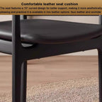 Etlegor Modern Leather Dining Chairs, Mid-Century Minimalist Breakfast Chairs with Comfortable Backrest and Sturdy Metal Legs for Kitchen & Dining Room Cafe(2PCS)