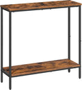 HOOBRO 29.5" L Narrow Console Table, 8.7" D Small Entryway Table | Sofa Table Behind Couch with 2-Tier Storage Display Shelves for Hallway, Foyer, Living Room, Bedroom