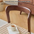 Etlegor Farmhouse Rattan Dining Chairs, Mid Century Wood Kitchen Chairs with Comfortable Woven Seat for Kitchen, Restaurant, Office, Tea Room(Walnut)