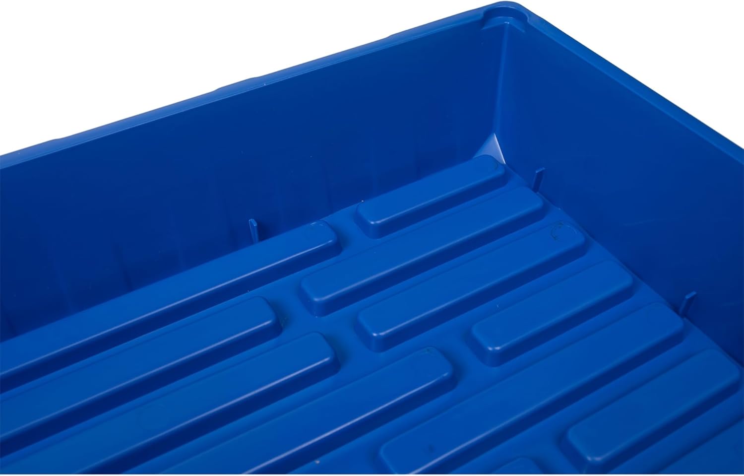 SUNPACK 10" x 20" Mega Plastic Seed Starting Tray, Blue, 2.5" - No Drainage Holes, Ideal for Greenhouses or Indoor Gardening - Made of Thick, Strong Plastic