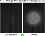 10 x 10 FT Black Backdrop Background, 100% Polyester Photography Backdrop Foldable Washable Black Screen for Photoshoot Portraits Party Video Studio Shooting