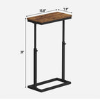 TUTOTAK End Table, Side Table, Tall Couch Table, Sofa Table, Living Room, Bed Room, Brown TB01BB083