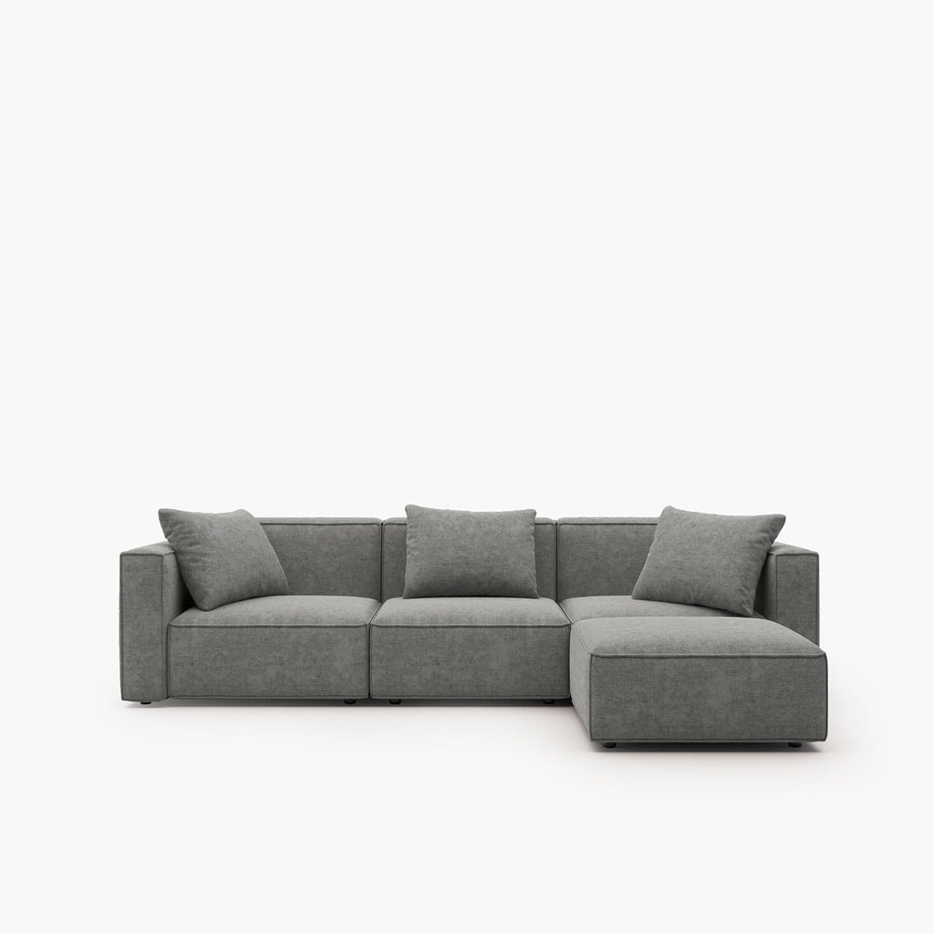 Acanva Zola Modular Sectional Living Room Sofa Set, L-Shape